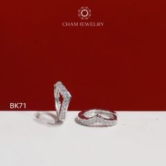 Hoa Tai BK71 CHAM JEWELRY, Hoa Tai Khoen Vương Miện Bản 2.0mm (Barcode TBK403).