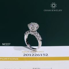 Nhẫn NC227 CHAM JEWELRY, Nhẫn Full Đá Moissanite Chủ 10.0mm (Barcode OCNN87)