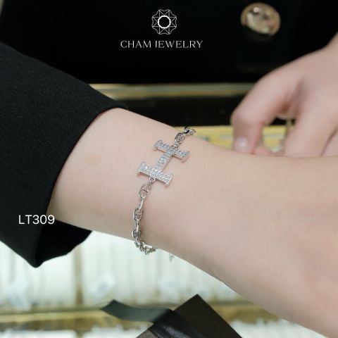 Lắc Tay LT309 CHAM JEWELRY, Lắc Tay Chữ H (Barcode CSL574).