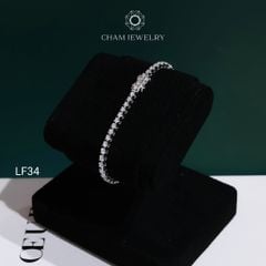 Lắc Tay LF34 CHAM JEWELRY, Full Moissanite Cao Cấp 2.0mm (Barcode OCL08)