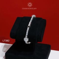 Lắc Tay LT382 CHAM JEWELRY, Lắc Tay Kiểu Full Đá Chủ 4.5mm(Barcode NLHN32)