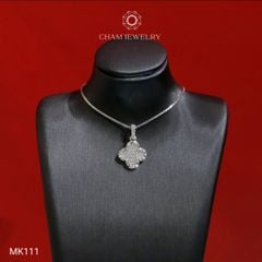 Mặt Dây Chuyền MK111 CHAM JEWELRY, Mặt 4 Lá Full Đá Bản 10mm (Barcode TMA1922).