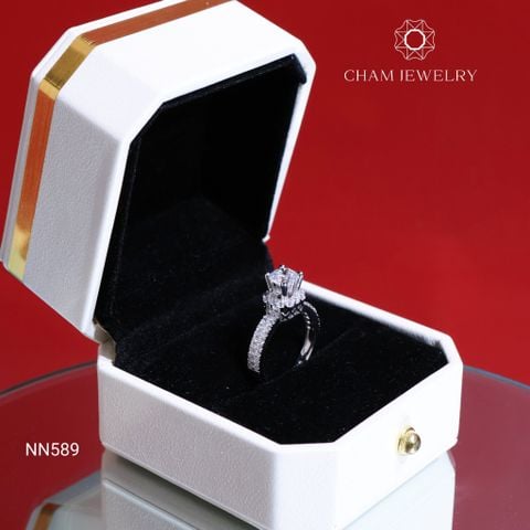Nhẫn NN589 CHAM JEWELRY, Chủ 6.0mm (Barcode C3DN516)