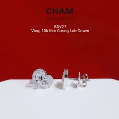 Hoa Tai BDV27 Vàng 10k Kim Cương Lab Grown Diamond