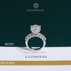 Nhẫn NC223 CHAM JEWELRY, Nhẫn Full Đá Moissanite Chủ 8.1mm (Barcode OCNN71)