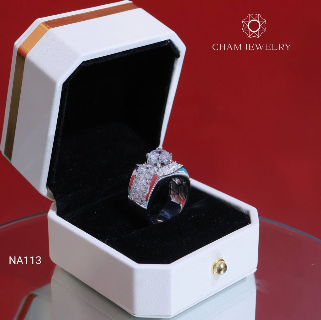 Nhẫn Nam NA113 CHAM JEWELRY, Chủ 7.5mm (Barcode TNNA433).