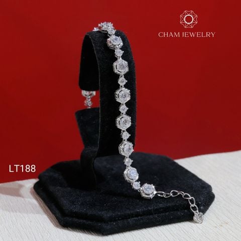 Lắc Tay LT188 CHAM JEWELRY, Lắc Full Thoi Chủ 5.0mm (Barcode TLT1508)