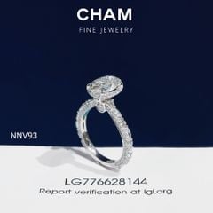 Nhẫn Nữ NNV93 Vàng 10k Chủ Oval 9x6mm Kim Cương Lab Grown Diamond