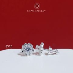 Hoa Tai BV26 CHAM JEWELRY , Chủ 4.0mm ( Barcode TBV241).