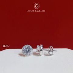 Hoa Tai BD37 CHAM JEWELRY , Hoa Tai Tròn, Chủ 5.5mm ( Barcode C33BD129).