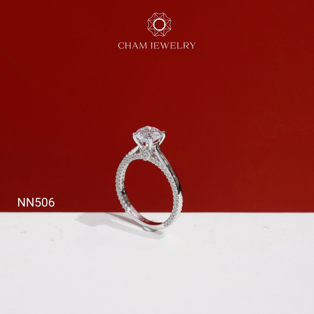 Nhẫn NN506 CHAM JEWELRY, Chủ 6.0mm (Barcode TNN1458).