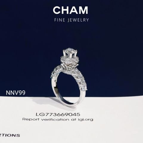Nhẫn Nữ NNV99 Vàng 10k Chủ 5.4mm Kim Cương Lab Grown Diamond (Barcode CNNV17)