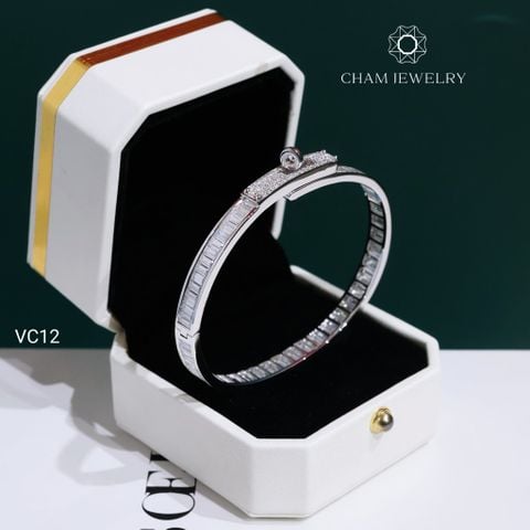 Vòng Tay VC12 CHAM JEWELRY, Vòng Full Moissanite (Barcode OCV07).