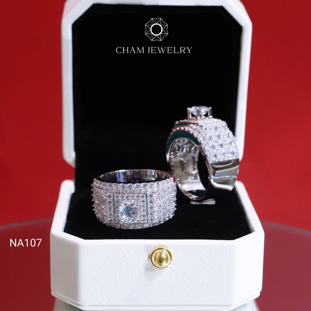 Nhẫn Nam NA107 CHAM JEWELRY, Chủ 6.0mm (Barcode TNNA430).