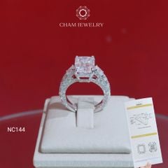 Nhẫn NC144 CHAM JEWELRY, Full Đá Moissanite Chủ 8x11mm (Barcode OTN11)