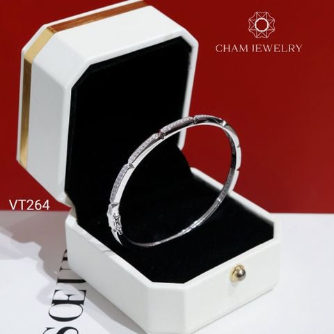 Vòng Tay CHAM JEWELRY VT264, Vòng Kiểu 1 Hàng Full Đá 1.25mm (Barcode TV225)