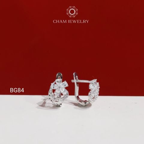 Hoa Tai BG84 CHAM JEWELRY, Hoa Tai Hoa 5 Cánh Giọt Nước (Barcode TBG847).