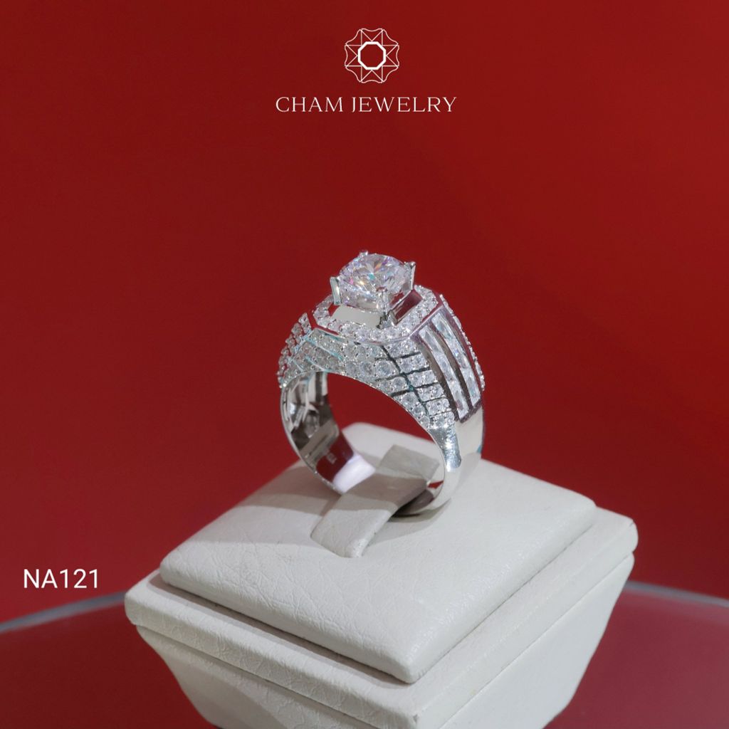 Nhẫn Nam NA121 CHAM JEWELRY, Chủ 8.0mm (Barcode TNNA440).