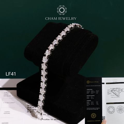 Lắc Tay LF41 CHAM JEWELRY, Full Moissanite C&C 5.0mm (OCL24)