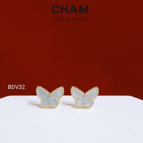 Hoa Tai BDV32 Vàng 10k Kim Cương Lab Grown Diamond