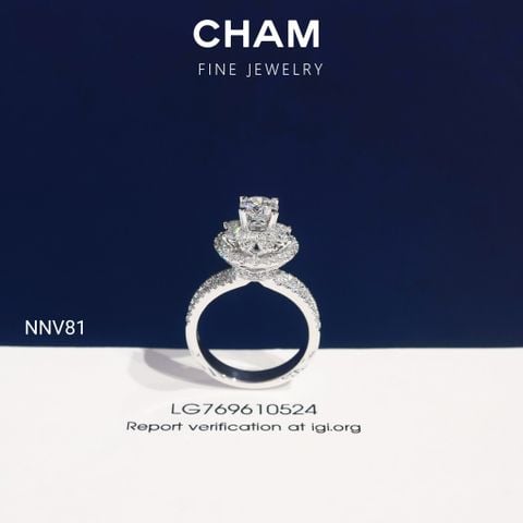 Nhẫn Nữ NNV81 Vàng 10k Chủ 5.4mm Kim Cương Lab Grown Diamond (Barcode DNU15)