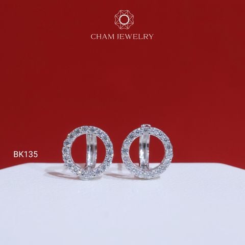 Hoa Tai BK135 CHAM JEWELRY, Chủ 1.5mm.