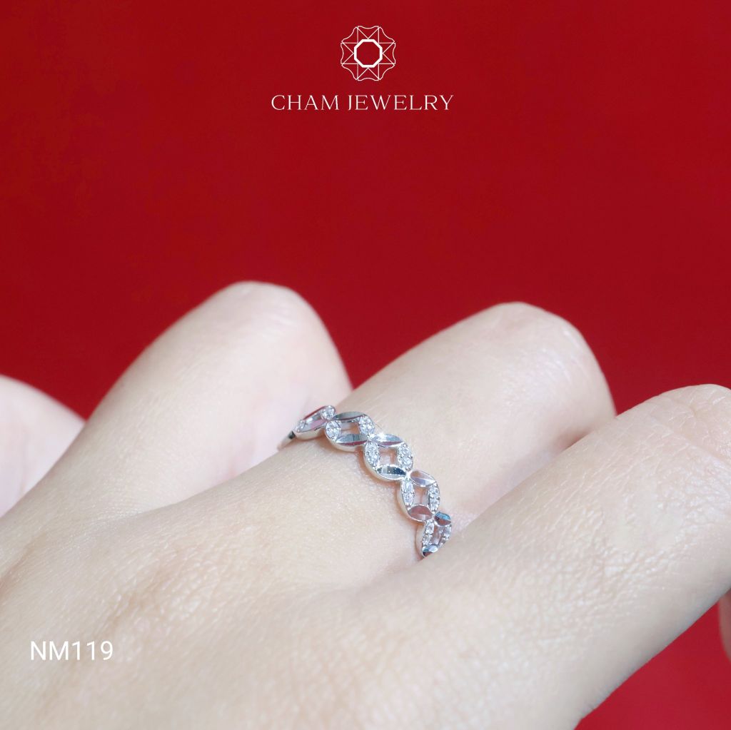 Nhẫn NM119 CHAM JEWELRY, Nhẫn Kim Tiền (Barcode TNF104).