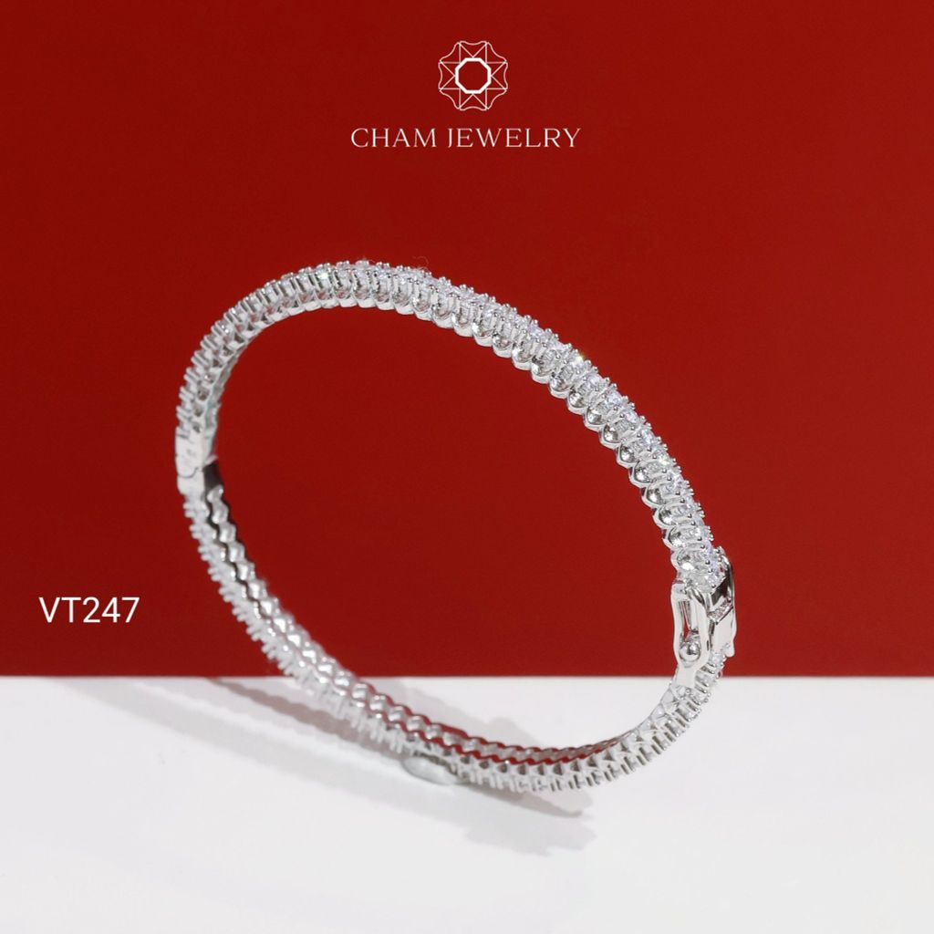 Vòng Tay CHAM JEWELRY VT247, Vòng Kiểu Full Đá 2.5mm (Barcode PVH359)