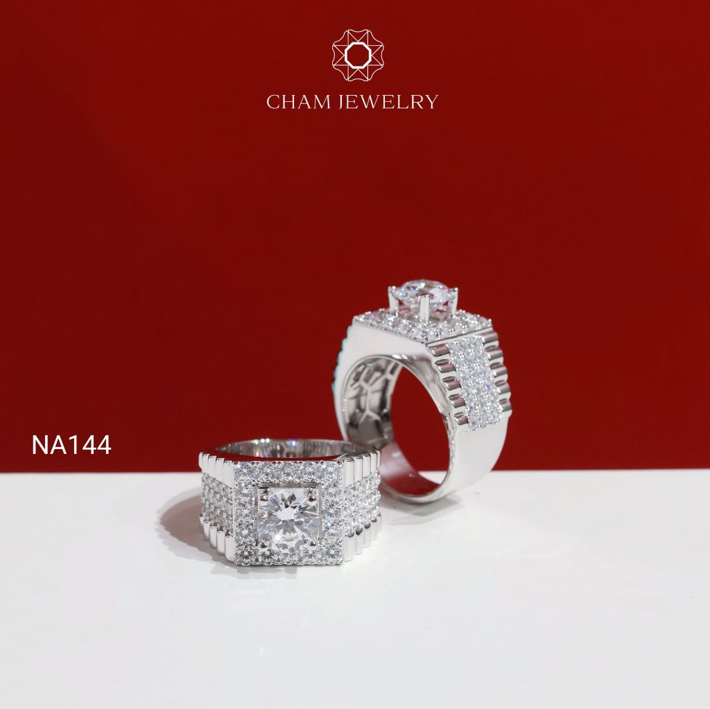Nhẫn Nam NA144 CHAM JEWELRY, Chủ 7.5mm (TNNA475-C-N179)