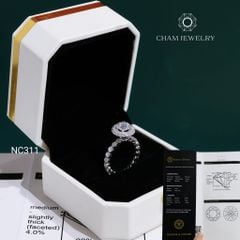 Nhẫn NC311 CHAM JEWELRY, Đá Moissanite C&C Chủ 7.2mm (Barcode OCNN144)