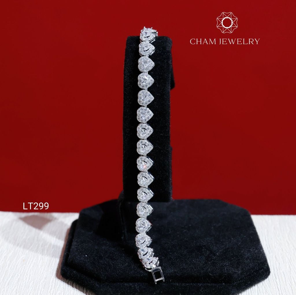 Lắc Tay LT299 CHAM JEWELRY, Chủ 3.0mm Bản 6.0mm (Barcode TLT1276)