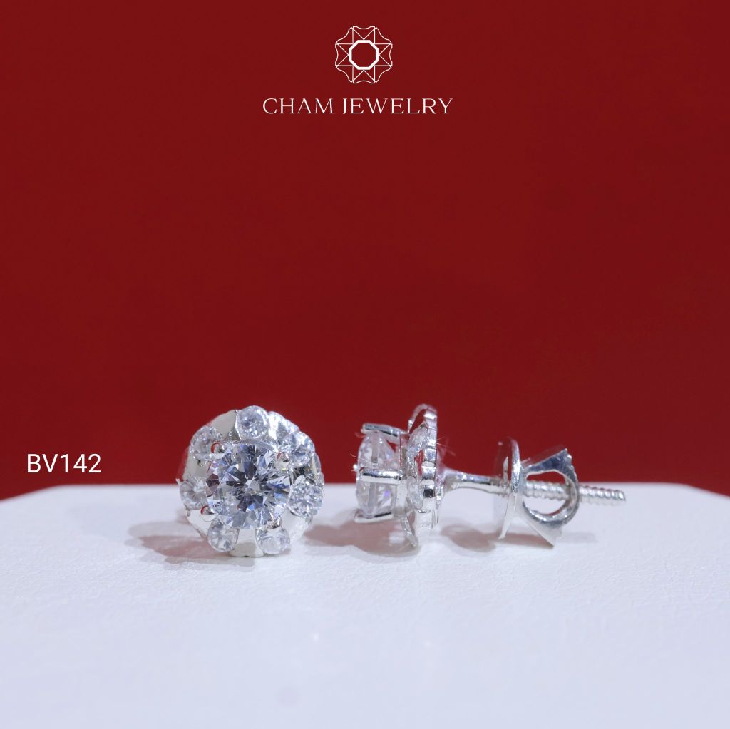 Hoa Tai BV142 CHAM JEWELRY, Chủ 5.0mm (Barcode CTP142).