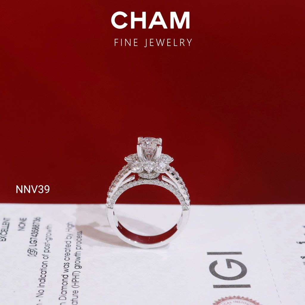 Nhẫn Nữ NNV39 Vàng 10k Chủ 5.4 Kim Cương Lab Grown Diamond