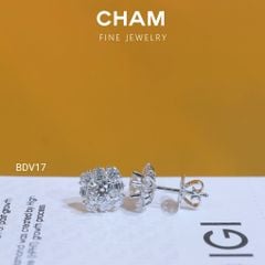 Hoa Tai BDV17 Chủ 4.5mm Vàng 10k Kim Cương Lab Grown Diamond