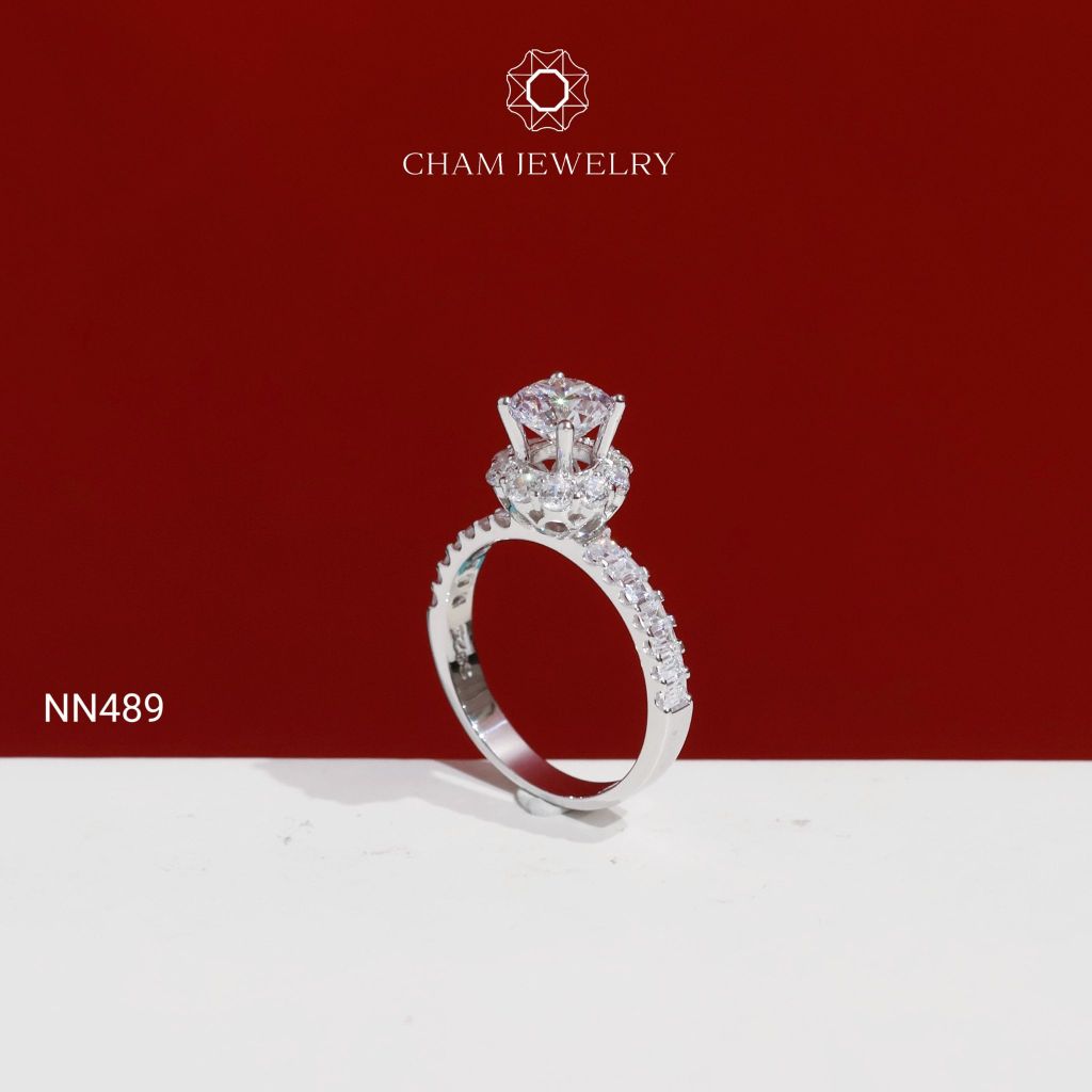 Nhẫn NN489 CHAM JEWELRY, Chủ 6.0mm ( C-NHN180(B5) ).