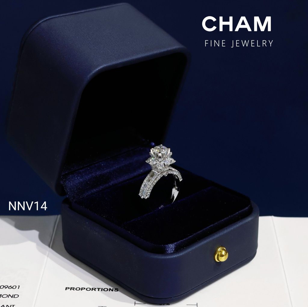 Nhẫn Nữ NNV14 Vàng 10k Chủ 5.4mm Kim Cương Lab Grown Diamond
