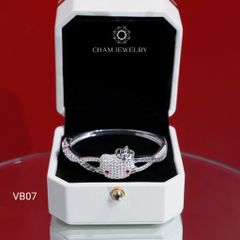 Vòng Tay Bé VB07 CHAM JEWELRY, Vòng Mèo Vương Miện (Barcode TVB166V)