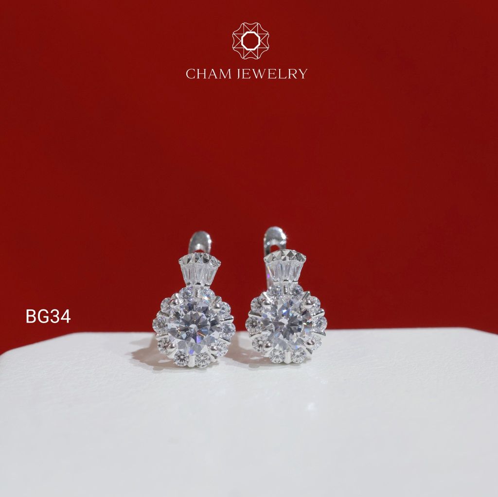 Hoa Tai CHAM JEWELRY BG34, Chủ 5.5mm (Barcode TBG1017)