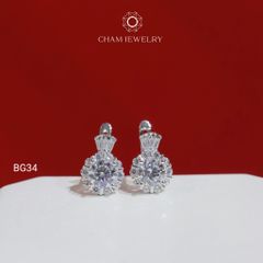 Hoa Tai CHAM JEWELRY BG34, Chủ 5.5mm (Barcode TBG1017)