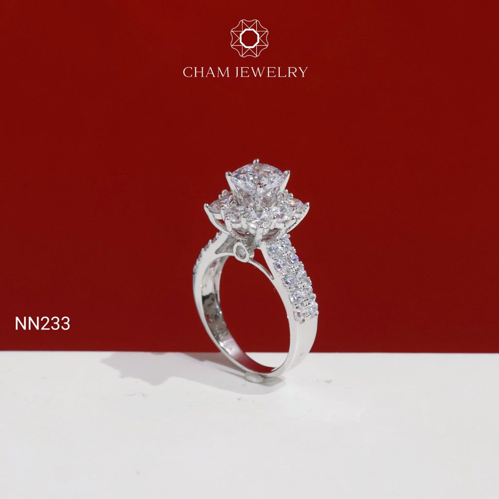 Nhẫn NN233 CHAM JEWELRY, Chủ 6.0mm ( Barcode TNN1803).