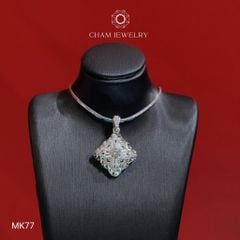 Mặt Dây Chuyền MK77 CHAM JEWELRY, Mặt Vuông Chủ 5.0mm (Barcode TMA1410)