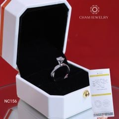 Nhẫn NC156 CHAM JEWELRY, Full Đá Moissanite, Chủ 5.4mm (Barcode OPN04).