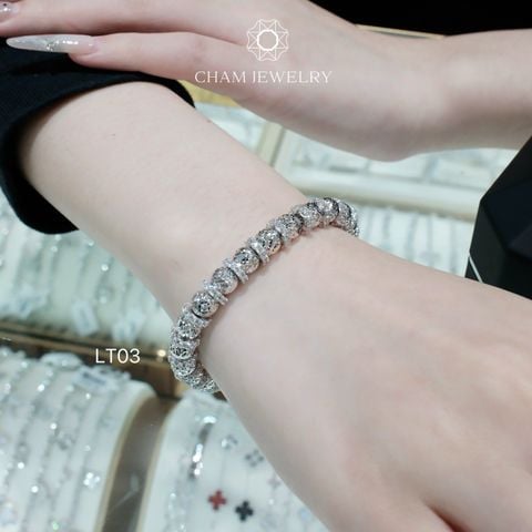 Lắc Tay CHAM JEWELRY LT03, Lắc Bi Bản 6.0mm ( Barcode TLBC511)