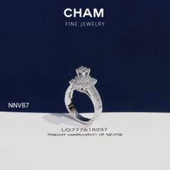 Nhẫn Nữ NNV87 Vàng 10k Chủ 5.4mm Kim Cương Lab Grown Diamond (Barcode DNU18)