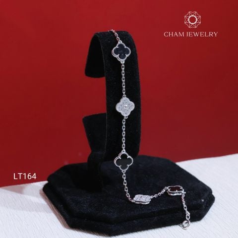 Lắc Tay LT164 CHAM JEWELRY, Cỏ 4 Lá Bản 8.0mm (Barcode TLT917-TLT1418 - KLV81 ).