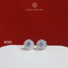 Hoa Tai BD80 CHAM JEWELRY , Chủ 5.0mm ( Barcode TBD1023).