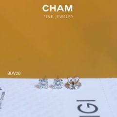 Hoa Tai BDV20 Chủ 4.5mm Vàng 10k Kim Cương Lab Grown Diamond