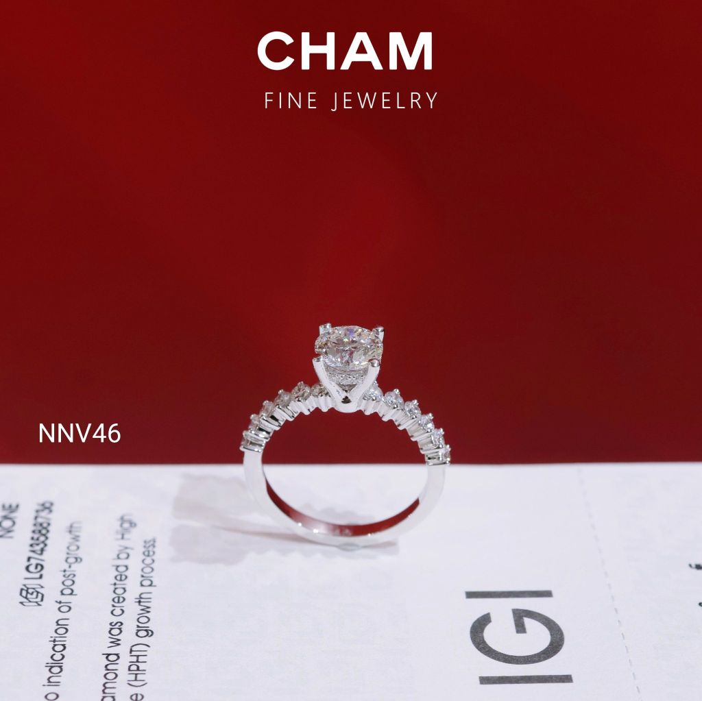 Nhẫn Nữ NNV46 Vàng 10k Chủ 6.3 Kim Cương Lab Grown Diamond