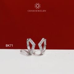 Hoa Tai BK71 CHAM JEWELRY, Hoa Tai Khoen Vương Miện Bản 2.0mm (Barcode TBK403).