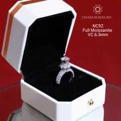 Nhẫn NC92 CHAM JEWELRY, Full Đá Moissanite, Chủ 7.2mm (Barcode ONNU60)